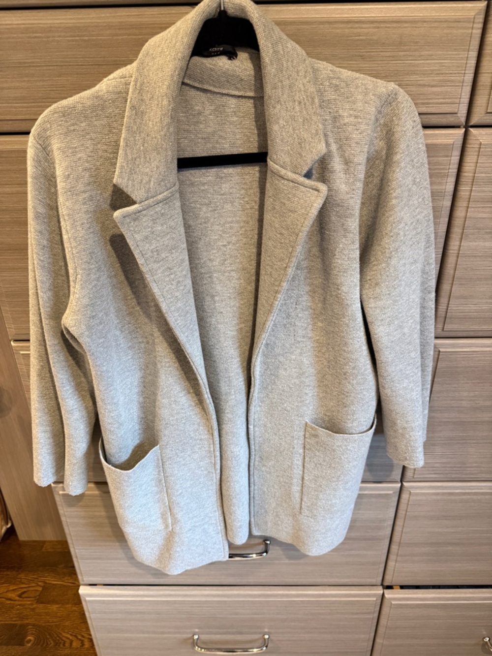 Light Gray Open-Front Jcrew Women's Sweater Cardigan